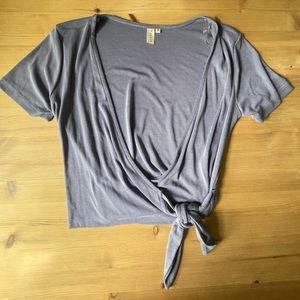 🪁 Cornflower Blue Cropped Wrap Tee 🪁